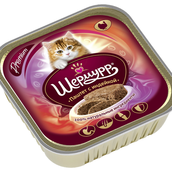 Корм для кошек Шермурр паштет с индейкой