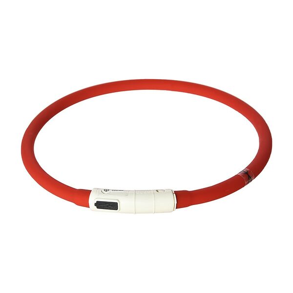 Ошейник для собак FOXIE Night-light светодиодный 55см красный