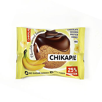 Печенье протеиновое Chikalab глазированное Банан в шоколаде 60 г, Россия