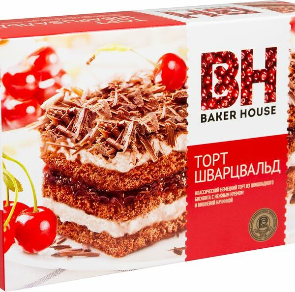 Торт бисквитный Baker House Шварцвальд, 350г