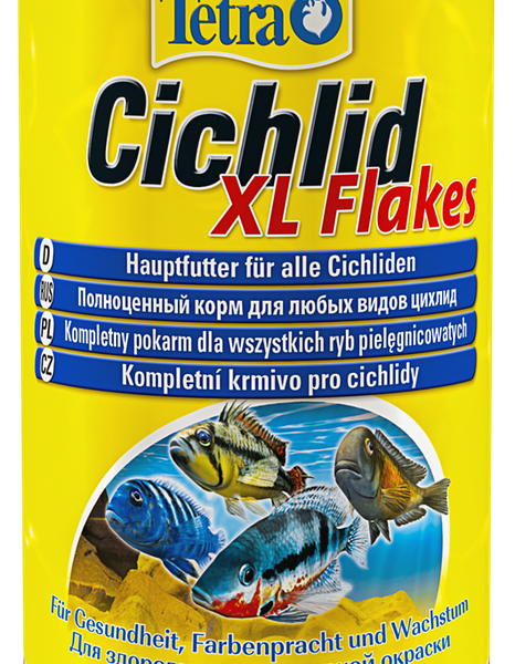 Корм для всех видов цихлид TETRA Cichlid XL крупные хлопья