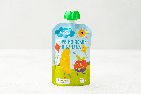 Пюре из яблок и банана