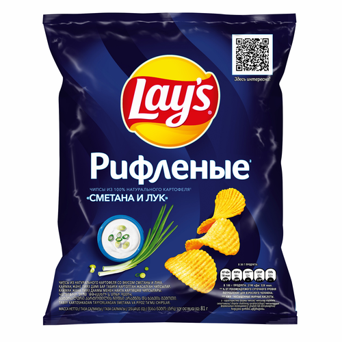 

Чипсы картофельные Lay's Сметана и лук 81 г