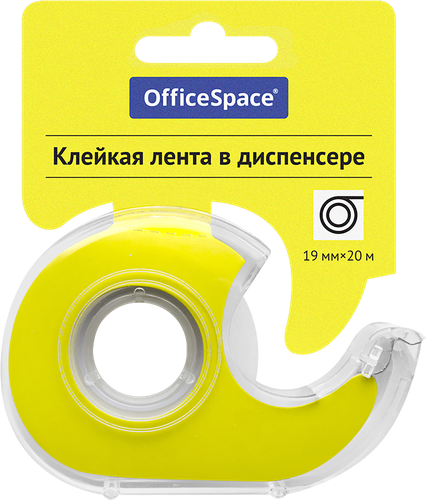 

Лента клейкая Officespace прозрачная, 19мм, Арт. 288236, 20м