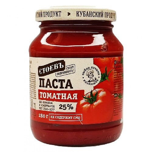 Томатная паста Стоевъ гост 280 г