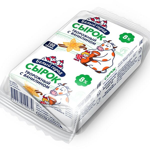 Сырок творожный Белый Город с ванилью 8%