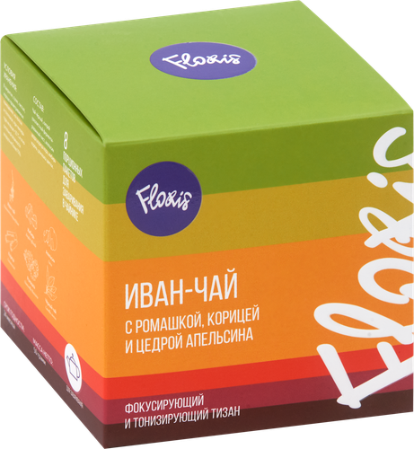 

Напиток чайный Floris Иван-чай с ромашкой, корицей и цедрой апельсина, 50 г