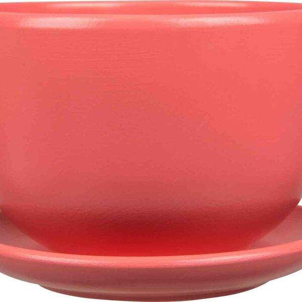 Горшок керамический с подставкой Бутон BH-42-8 цвет: розовый антик