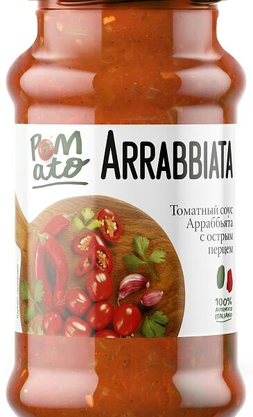 Соус Pomato томатный аррабьята с острым перцем 350г