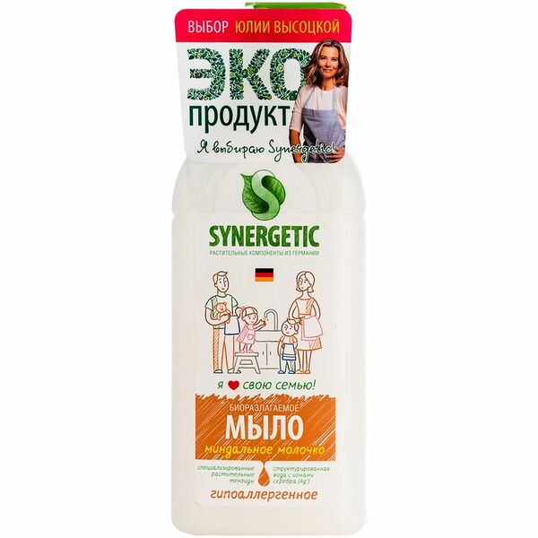 Мыло жидкое Synergetic миндальное молочко, 500мл