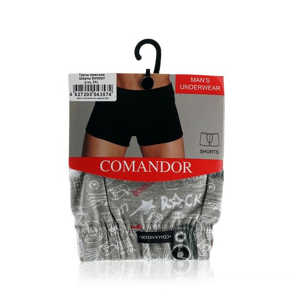 Мужские трусы боксеры Opium Comandor SHV007 Grey, XXL