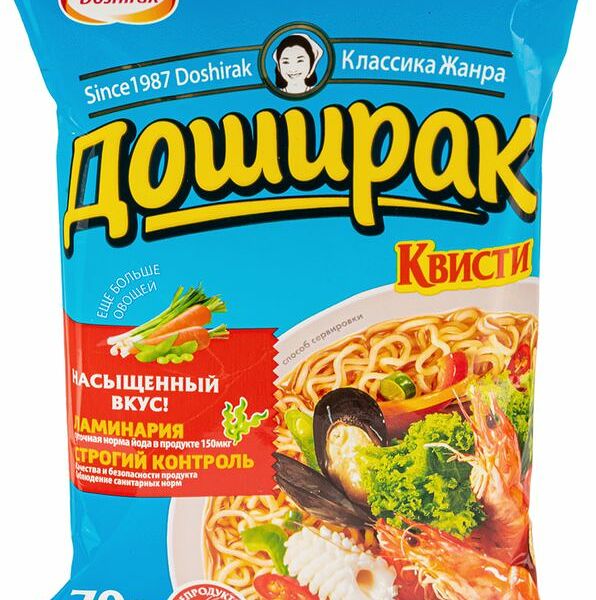 Лапша быстрого приготовления Доширак Квисти со вкусом Морепродуктов