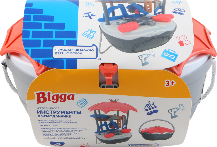 

Набор игровой Bigga Инструменты в чемоданчике, 18 предметов Арт. B1275483T
