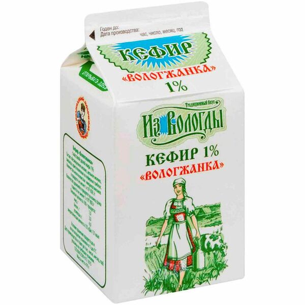 Кефир Вологодский молочный комбинат Вологжанка 1%