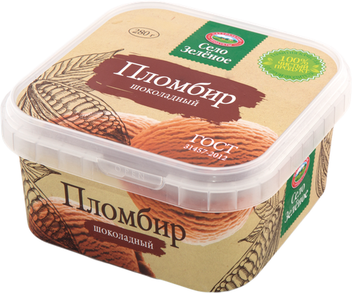 

Мороженое пломбир Село Зелёное Шоколадный 15% 280 г