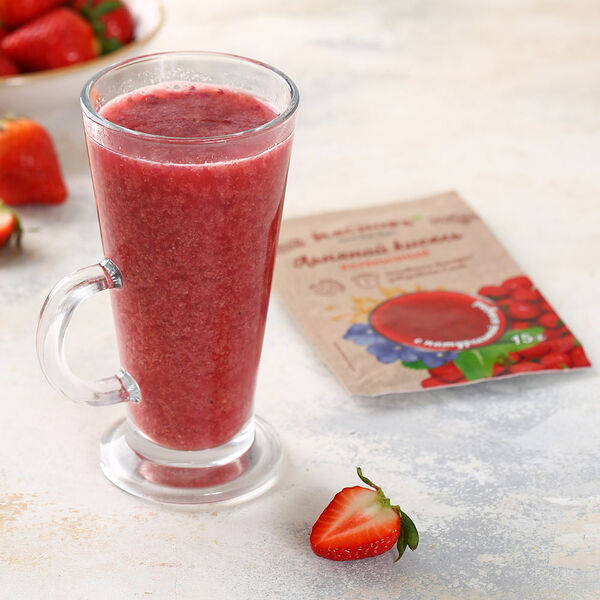 Кисель льняной клубничный МясновЪ Буфет, 15 г