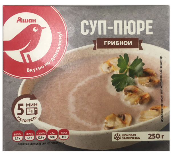 Суп-пюре АШАН Красная птица грибной