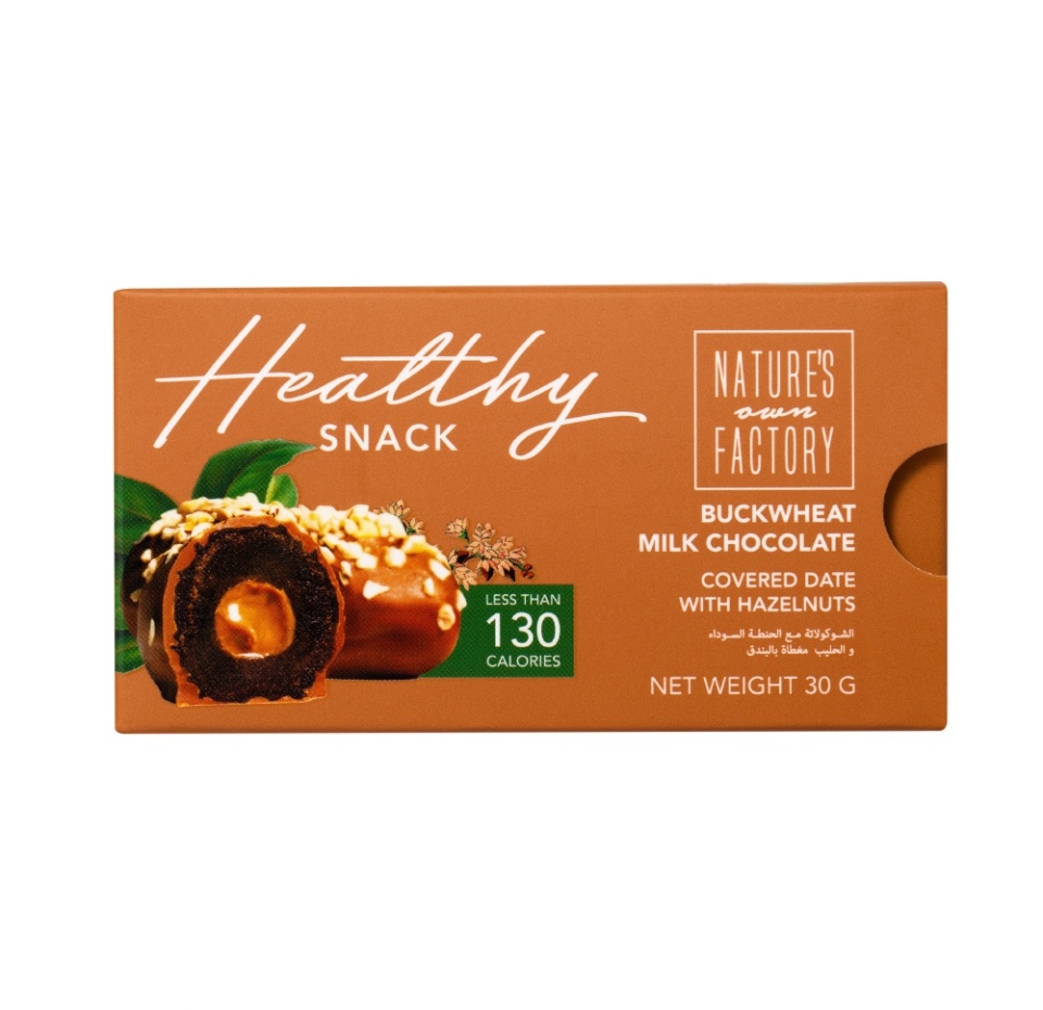 

Финик Nature's Own Factory в гречишном молочным шоколаде с фундуком 30 г