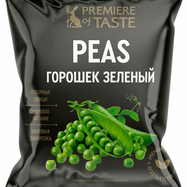 Горошек зеленый Premiere Of Taste замороженный 400 г