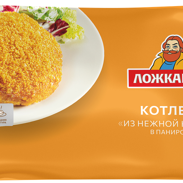 Котлеты ЛОЖКАРЕВЪ куриные, в панировке, 400г