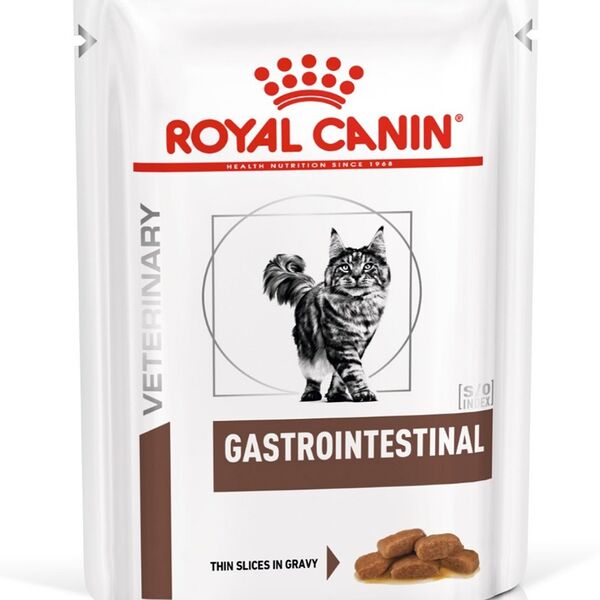 Пауч для кошек Royal Canin Gastrointestinal при патологии ЖКТ кусочки в соусе 85г