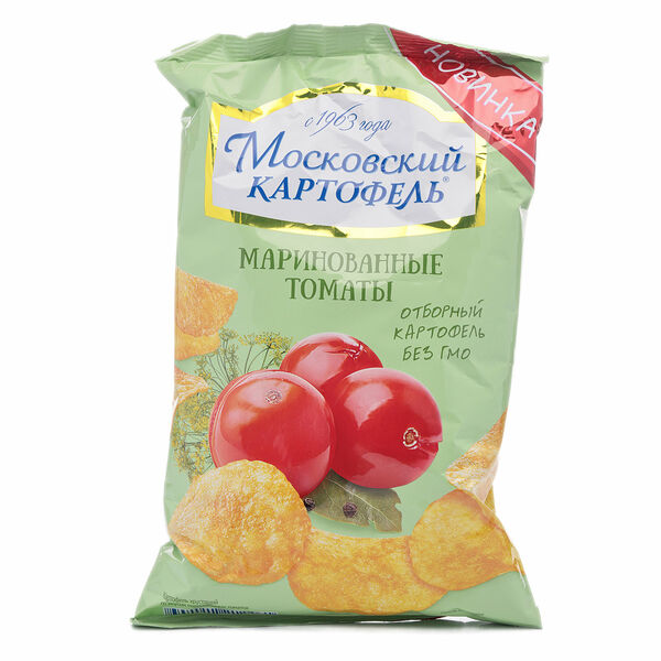 Чипсы - маринованные томаты ТМ Московский картофель