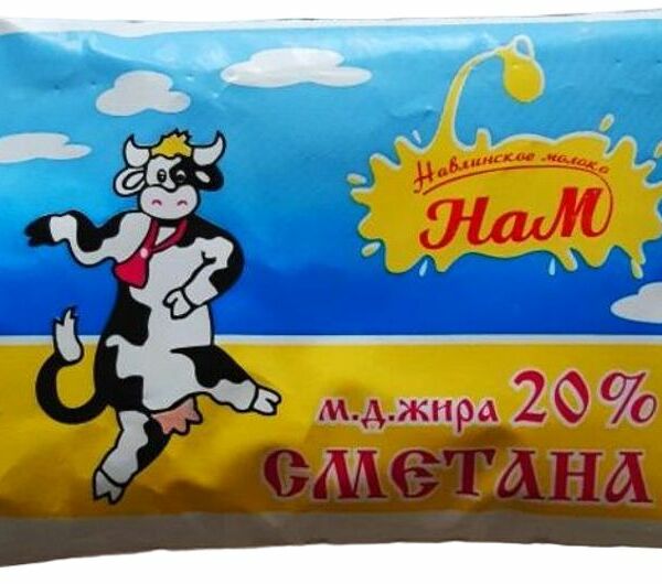 Сметана НАМ 20%, без змж