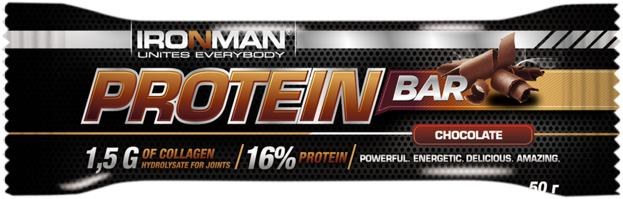 

Батончик протеиновый IRONMAN Protein Bar Шоколад, в темной глазури, с коллагеном