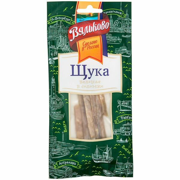 Щука Вяльково вяленая соломка, 40г