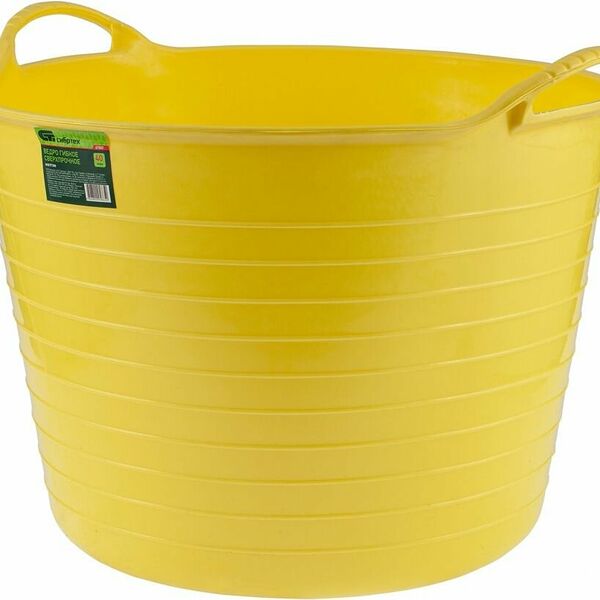 Ведро гибкое сверхпрочное Сибртех 28 л желтое