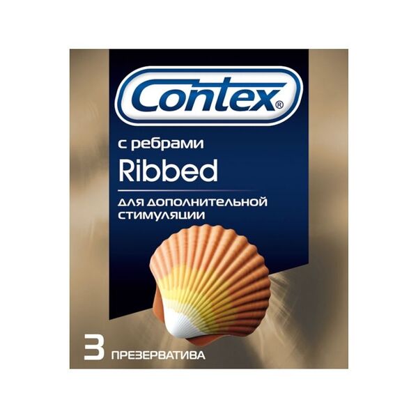 Презервативы Contex Ribbed с ребрами 3 шт.