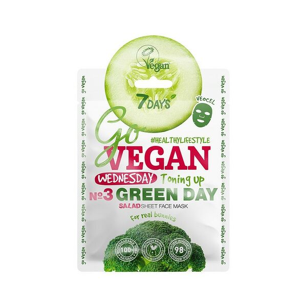 Маска тканевая 7 Days Go Vegan Green Day Wednesday