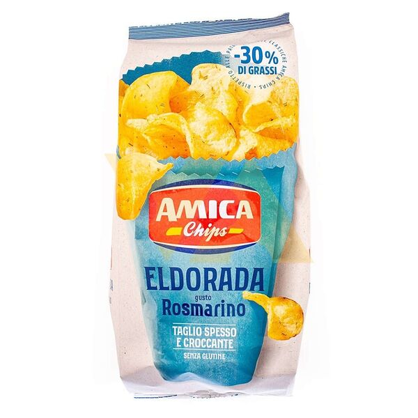 Чипсы картофельные Amica Chips с розмарином и низким содержанием жира 130г, Италия