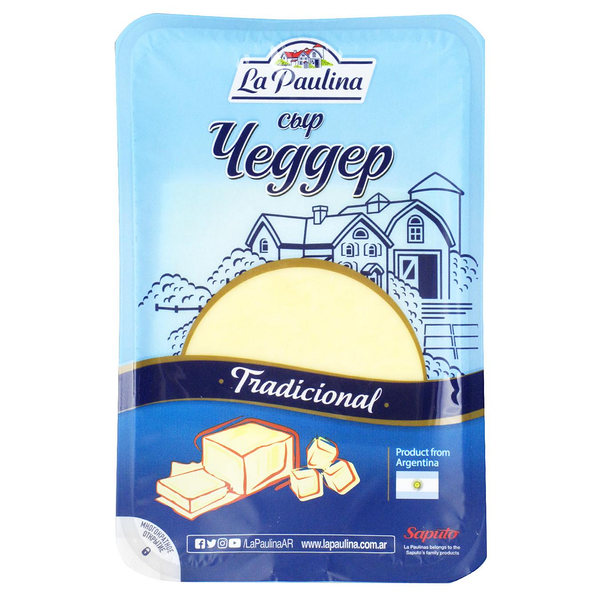 Сыр La Paulina Чеддер полутвердый 48% бзмж