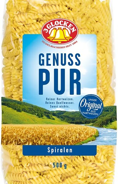 Макароны 3 Glocken Genuss Pur Спирали 500г