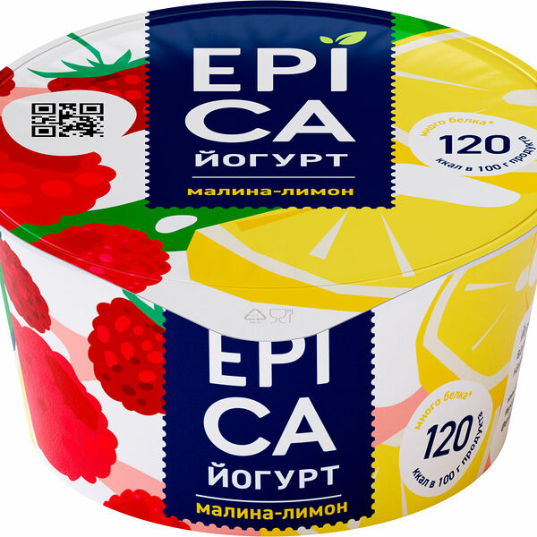 Йогурт Epica малина лимон 4.8%