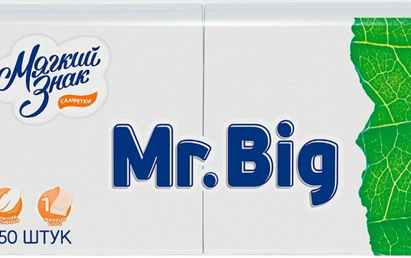 Салфетки бумажные Мягкий знак Eco 1 слой 250шт