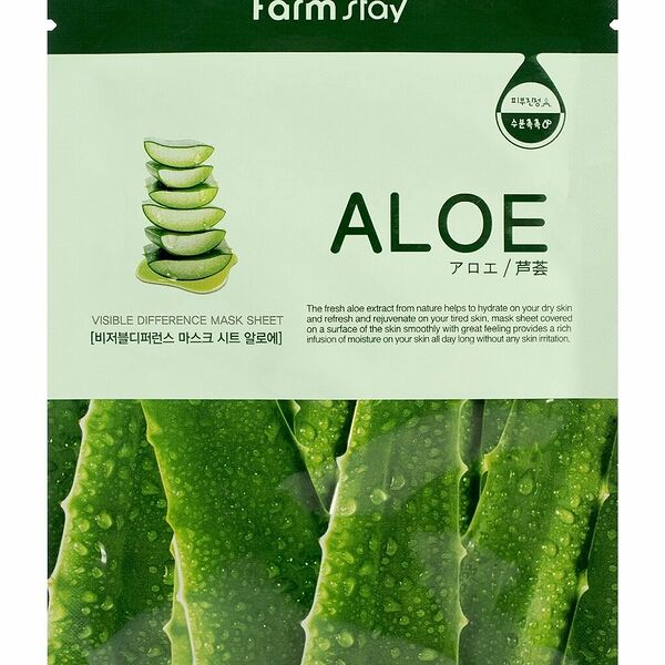 FARMSTAY Тканевая маска для лица с экстрактом алоэ, 23 мл