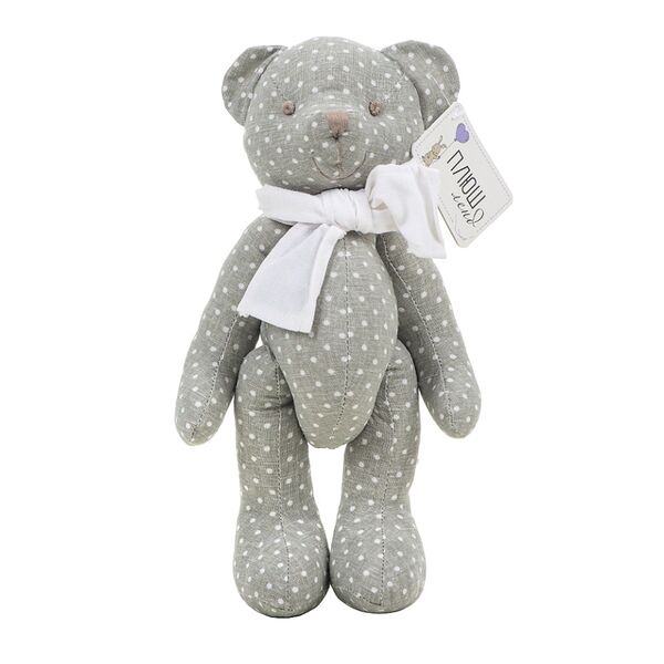 Игрушка мягкая Плюш Ленд Медведь льняной из коллекции 