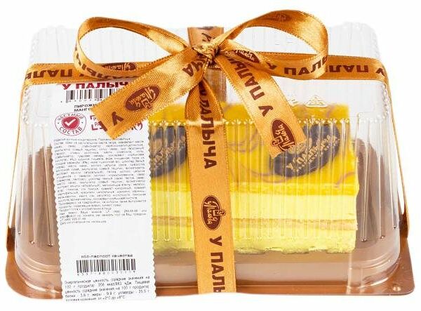 Пирожные-дуэт У Палыча Манго-маракуйя бисквитные 200г