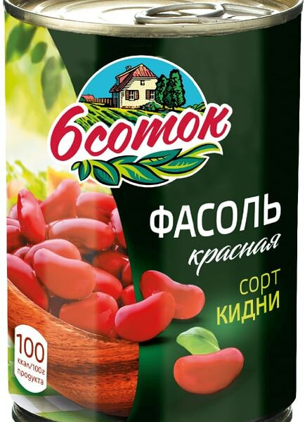 Фасоль 6 соток Красная 425мл