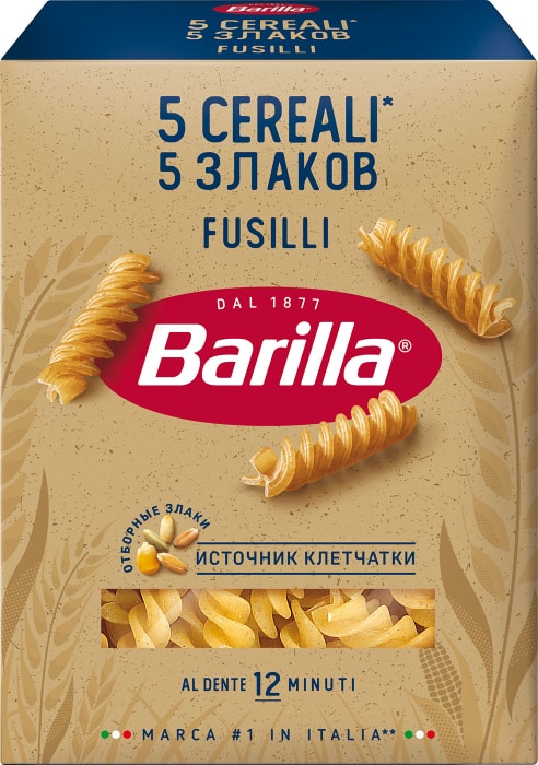 

Макароны Barilla Fusilli 5 Cereali 5 злаков 450 г