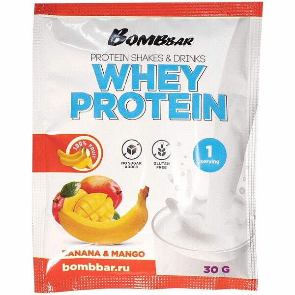 Коктейль протеиновый Bombbar банан-манго, 30г