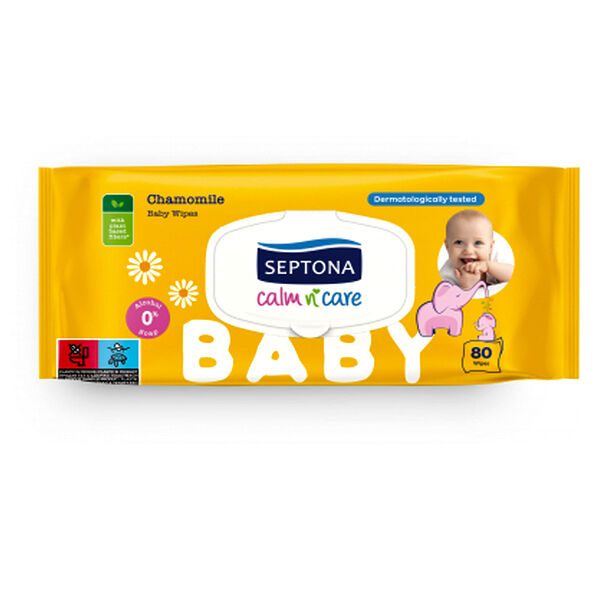 Septona влажные салфетки Baby ромашка N80