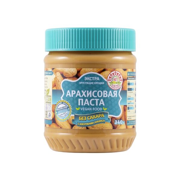 Паста АП арахисовая с кусочками (без сахара)