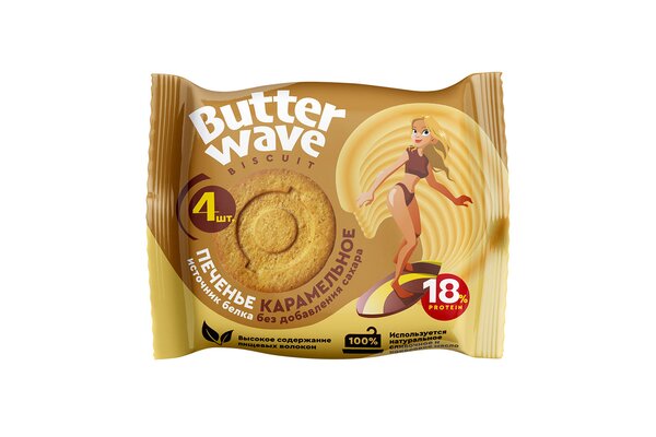 

Печенье протеиновое Mr. Djemius Zero Butter Wave Карамельное без сахара 36 г