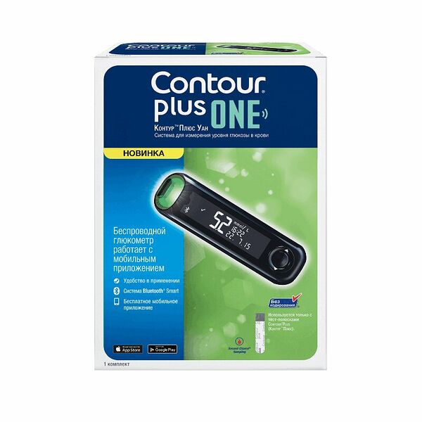 Глюкометр Contour Plus One с системой Bluetooth Smart