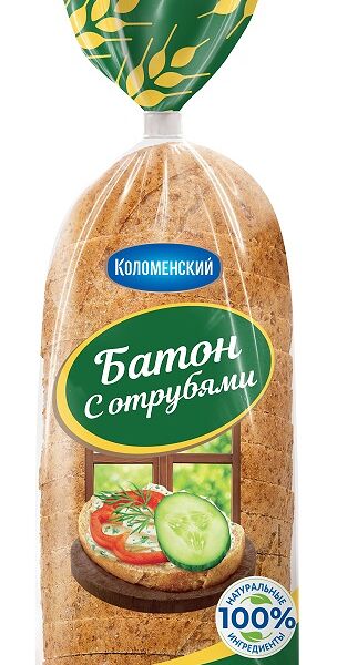 Батон с отрубями 300г Коломенское