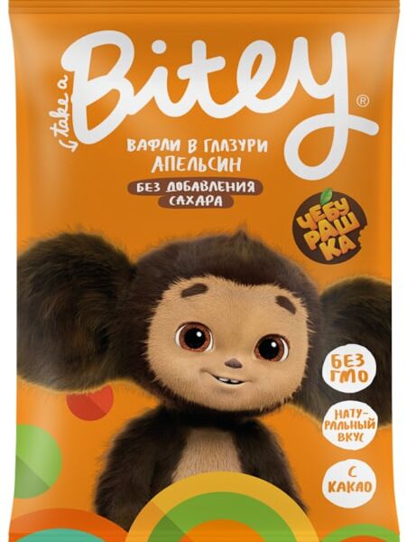 Вафли Take a Bitey глазированные Апельсин 35г