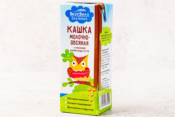 Кашка детская молочно-овсяная 2,5%